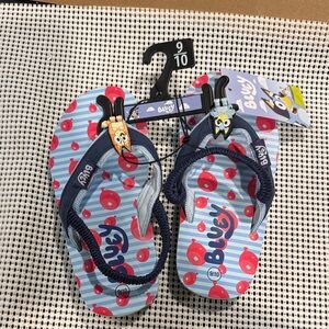 Bluey and Bingo flip-flop sandals size 9/10k NWT
